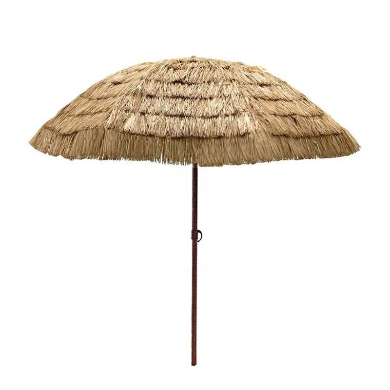 Customized 8Ft Thatch Patio Tiki Beach Cafe Umbrella Portable