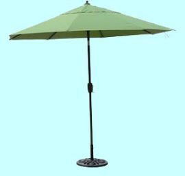 9 ft green outdoor patio umbrella with crank tilt s